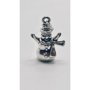 Snowman Sterling Silver Charm weight 6 Grams